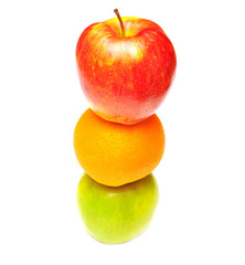 stack of apple and orange