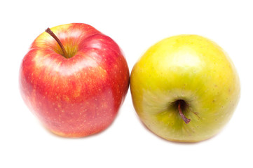 red and green fresh apples