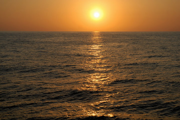 sunset on a sea coast