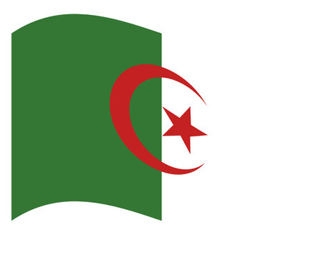 Flagge Demokratische Volksrepublik Algerien Stein