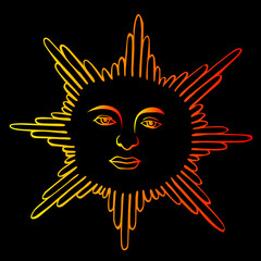 sun symbol vector