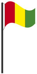 Flaggenmast Republik Guinea