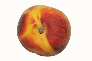 Fototapeta na wymiar One ripe peach isolated