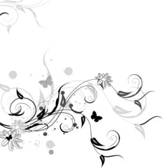 Floral patterns with butterflies