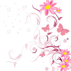 Floral patterns with butterflies