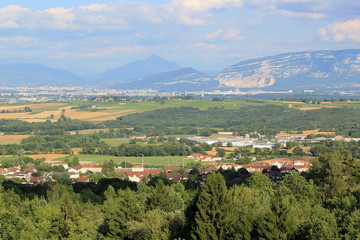 Fototapeta na wymiar View of Geneva canton, Switzerland