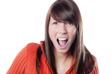 cri d'une jeune femme