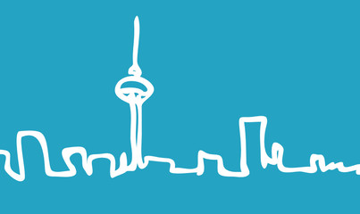 Berlin, abstrakte Silhouette