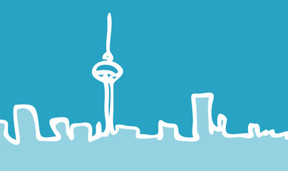 Berlin abstrakte Silhouette