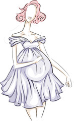Maternity Fashion Sketch