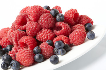 fresh berries on the plate