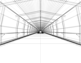 tunnel wireframe