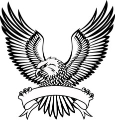 Eagle with emblem