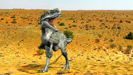 Obraz na płótnie Canvas monolophosaurus desert