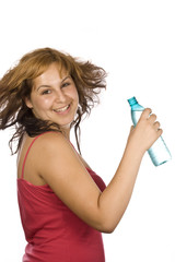 woman with bottle of water