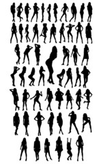 57 woman silhouettes