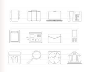Business, Office and Mobile phone icons