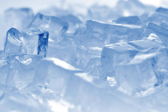 blue ice cubes