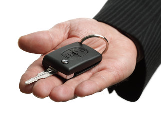 Handing over a car key