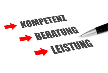 Kompetenz Beratung Leistung