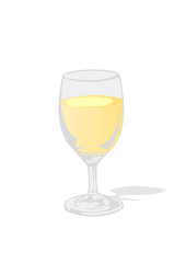 Vector illustration a glass with a drink