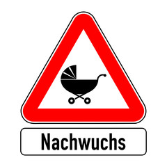 schild achtung kinderwagen II