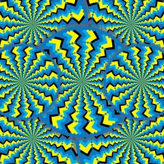 Papier Peint photo Psychédélique Zigzag Wheelies (illusion de mouvement)