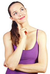 Beautiful thoughtful young woman