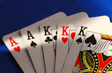 Poker cards concepts of gambling or taking a risk