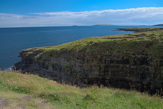 Rocks and cliffs at Orkney islands - HDR image