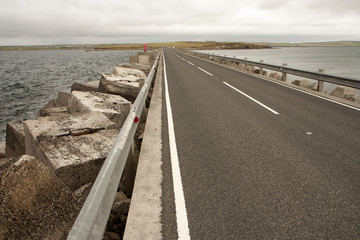 Breakwater blocks at Churchill barriers, Orkneys