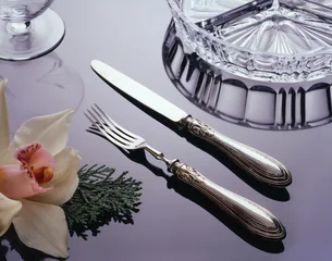 Fotobehang Eetkamer Empty served restaurant table  © Chibimarco