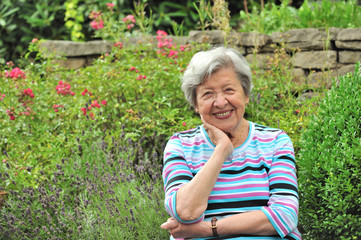 Elder Woman in Her Garden 6