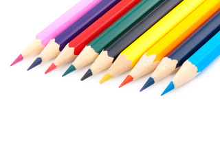 Fototapeta premium pencils on white background