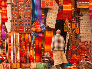 Keuken spatwand met foto Souk in Marokko © gb27photo