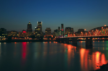 Fototapeta premium Night scene, Portland Oregon.