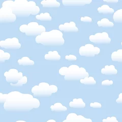 Fototapete Wolken - nahtloses Muster © Accent