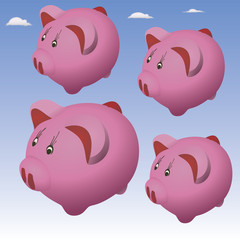 pigs flying in the sky