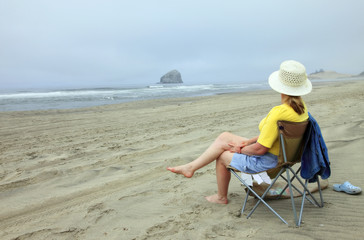 A beach day wishing for a better weather.