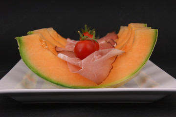 Melone mit Schinken