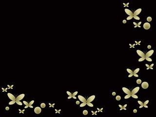 Background with abstract butterflies