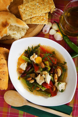 Chicken and vegetable soup