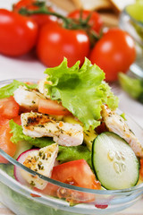 Chicken and vegetable salad