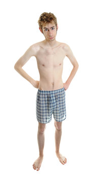 Young teen in underwear