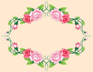 vector roses border