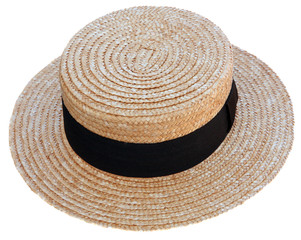 Fototapeta na wymiar boater straw hat 