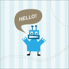 Cute monster  greeting card