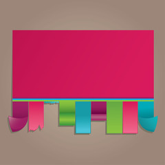 Colorful announcement. vector illustration