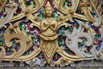 art on gable, Wat Buamas, Borabue