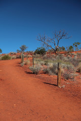 Weg durch die Wüste Australiens